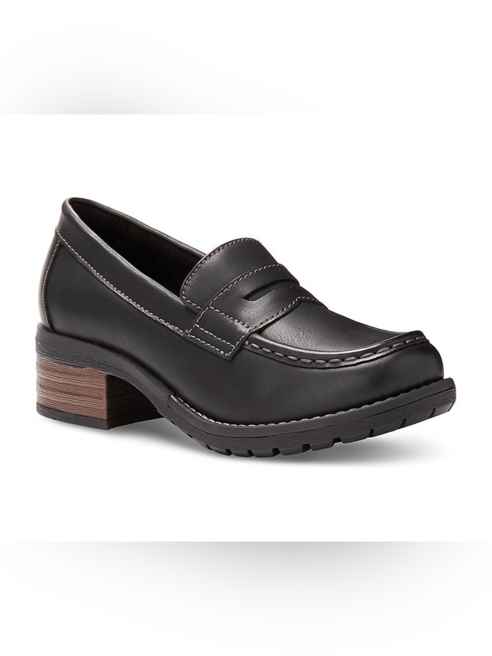 Eastland Holly Women's Penny Loafers Slip On Size 9 Black chunky